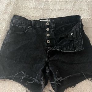 Black Jean Shorts